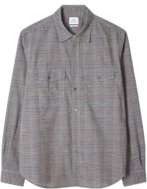 Multicolour Check Cotton-lyocell Shirt