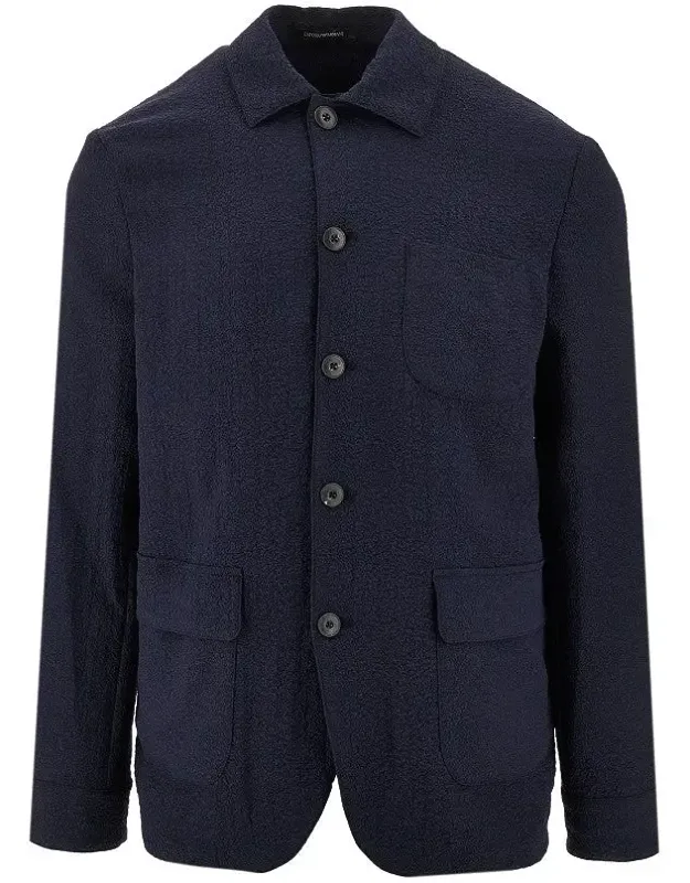 Technical Seersucker Shirt Jacket