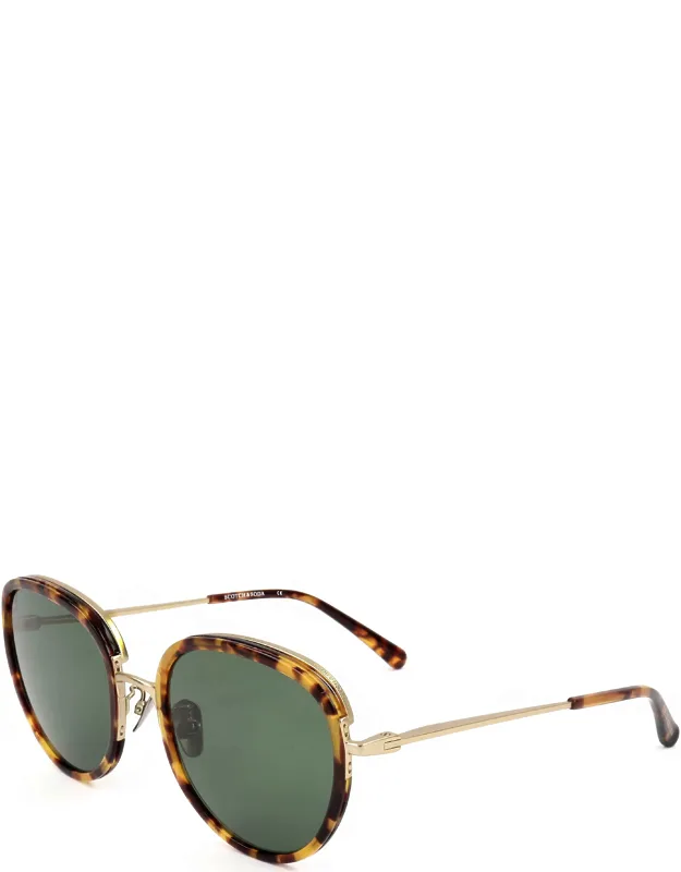 Scotch & Soda 53 Mm Sunglasses With Tortoise Frame And 100% Uv Protection
