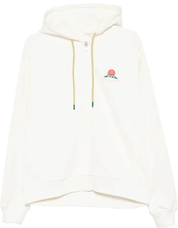 Embroidered Zip-up Hoodie