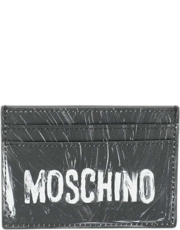 Leather Logo Print Card Holder