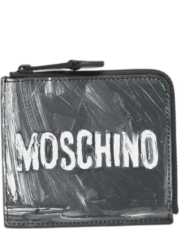 Leather Logo Print Coin Purse