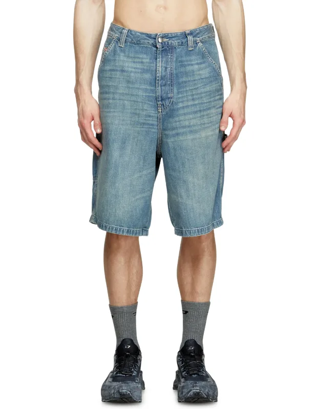 Utility-style Denim Shorts