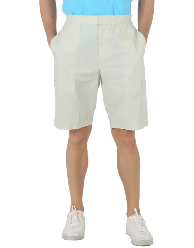 Drawstring Cotton Bermuda Shorts