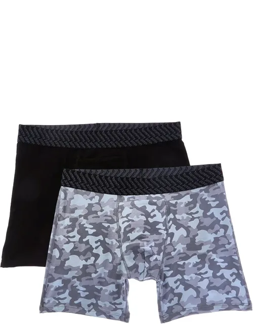 2pk Cotton Basics Boxer Brief With Comfortable Blend And Logo Printed Waistband