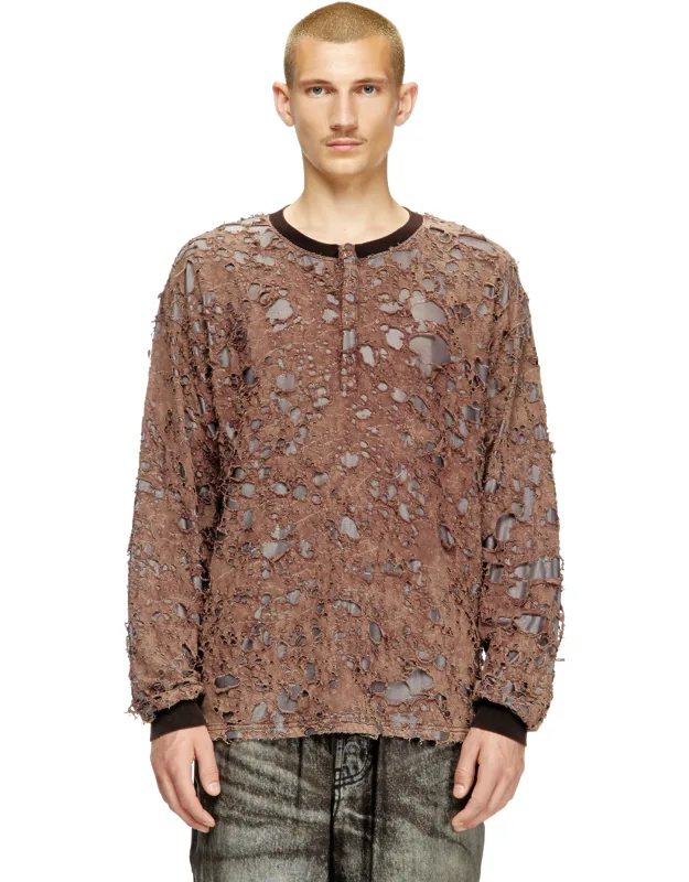 Long-sleeve T-shirt In Destroyed Jersey