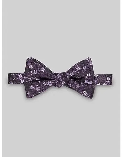 Egara Floral Pre-tied Bow Tie With Woven Pattern And Texture