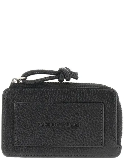 Grained Leather Cardholder Pouch