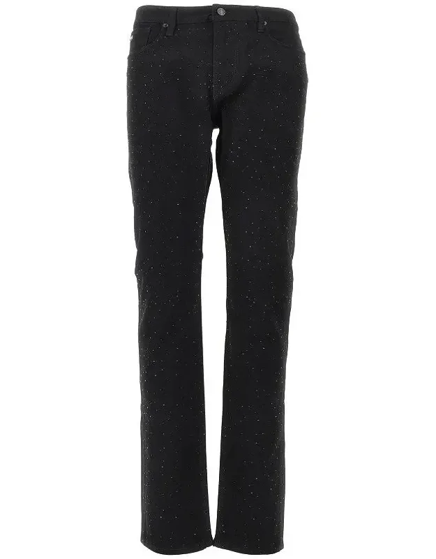 Rhinestones-embellished Slim Fit Jeans
