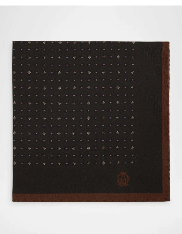 Mulberry Silk Micro-geometric Pocket Square