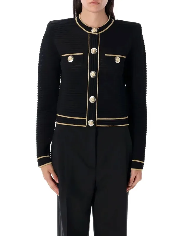 Long Sleeves Buttoned Knit Cardigan