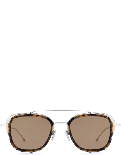 Rectangular Sunglasses - Acetate, Brown Lens