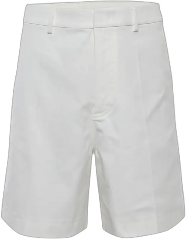 Stretch Cotton Canvas V Detail Bermuda Shorts