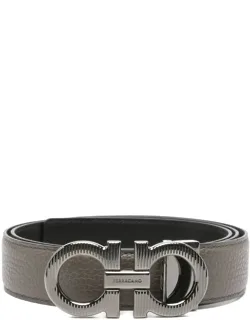 Knurled Buckle Two-tone Reversible Gancini Belt