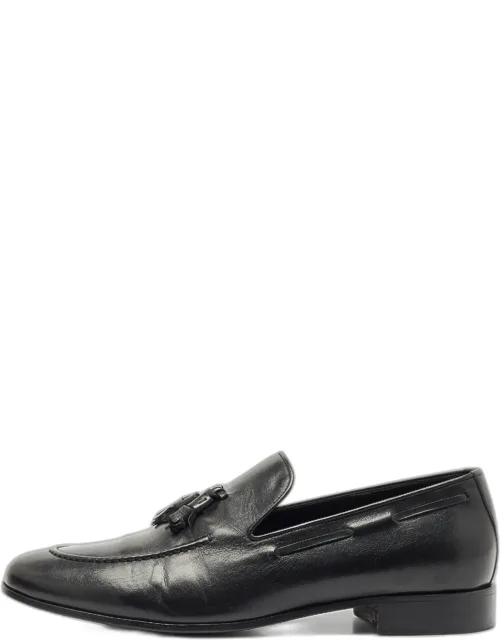 Leather Fringe Slip-on Loafers