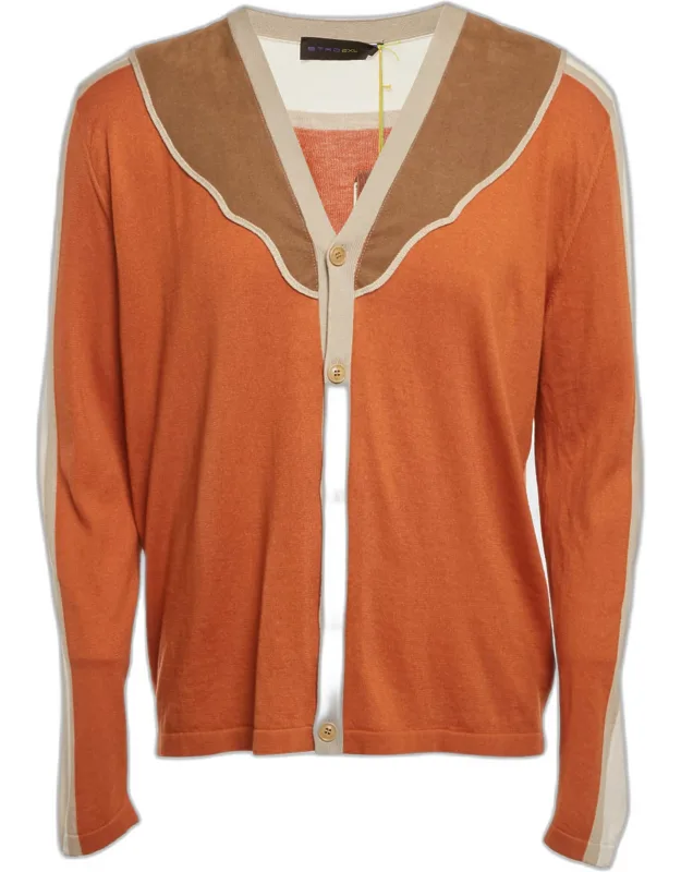 Faux Suede Trim Knit Cardigan