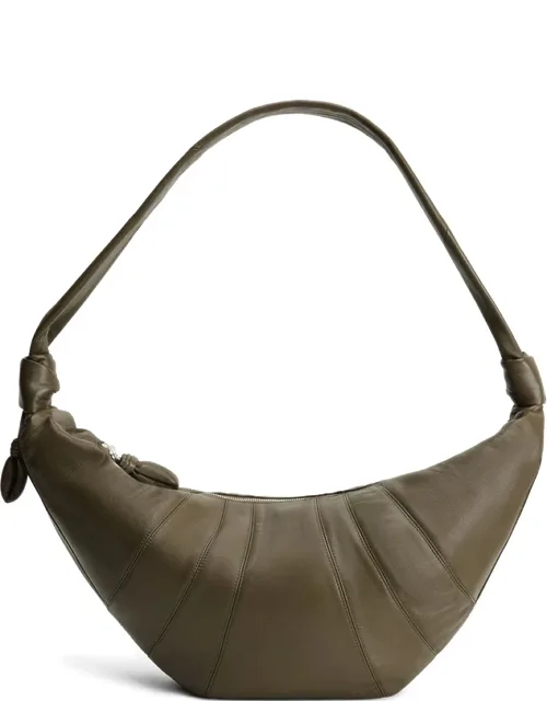 Lemaire Large Croissant Shoulder Bag With Knotted Strap And Zip Fastening