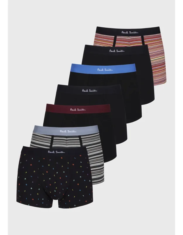 Mixed Pattern 'signature Stripe' Boxer Briefs Seven Pack