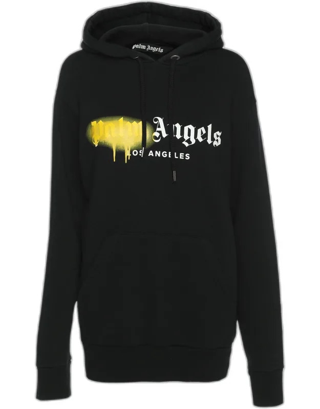 Cotton Knit Sprayed Logo Hoodie