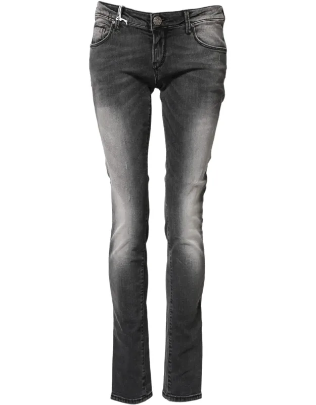 Cotton Slim Fit Low Waist Jeans