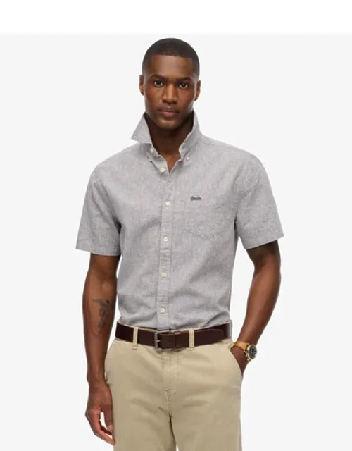 City Cotton Linen Short Sleeve Shirt