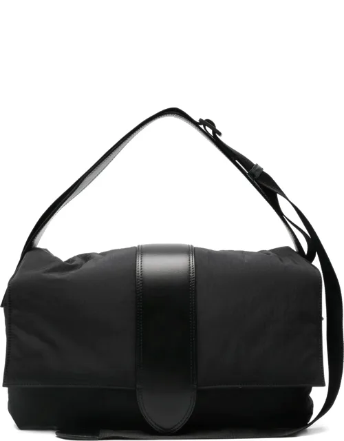 Leather-trimmed Tote Bag