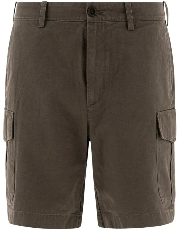 Cotton And Linen Cargo Shorts