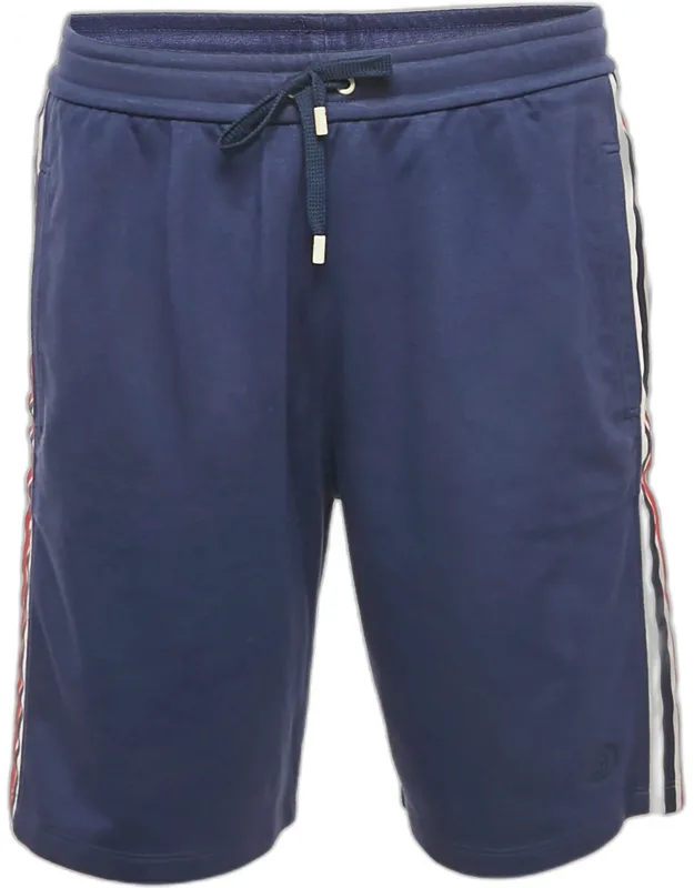 Cotton Blend Knit Side Web Detail Athletic Shorts