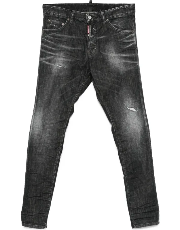 Faded Distressed Jeans