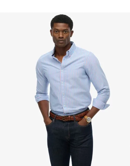Classic Oxford Long Sleeve Shirt - Relaxed Fit, Single Collar