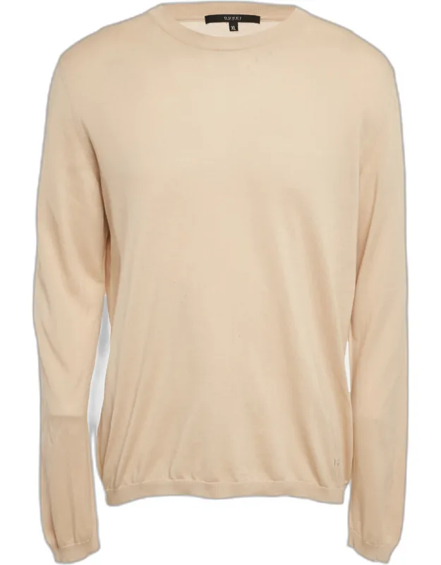 Cotton Knit Crewneck Sweatshirt