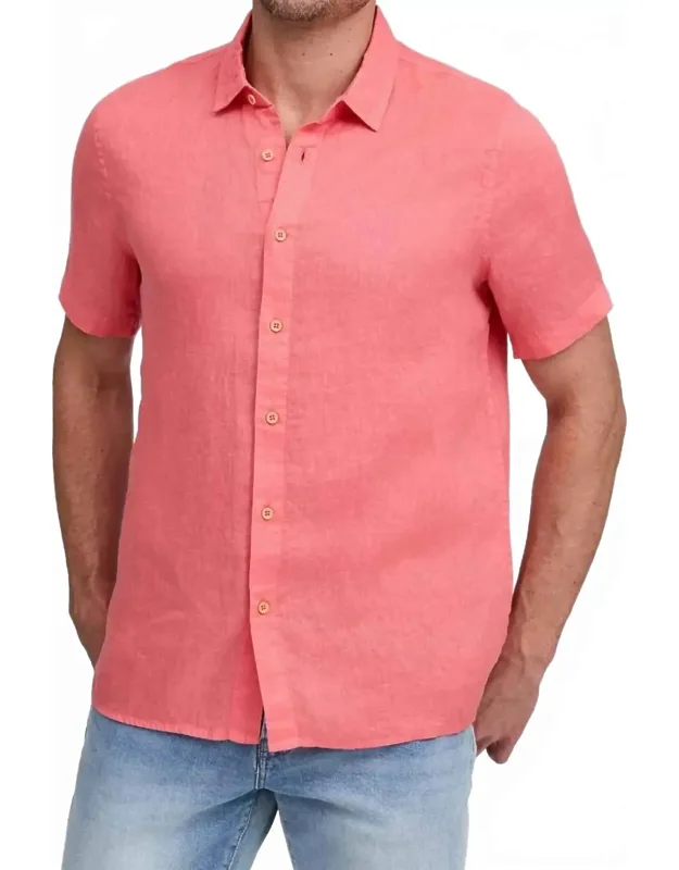 Bryce Short Sleeve Linen Shirt