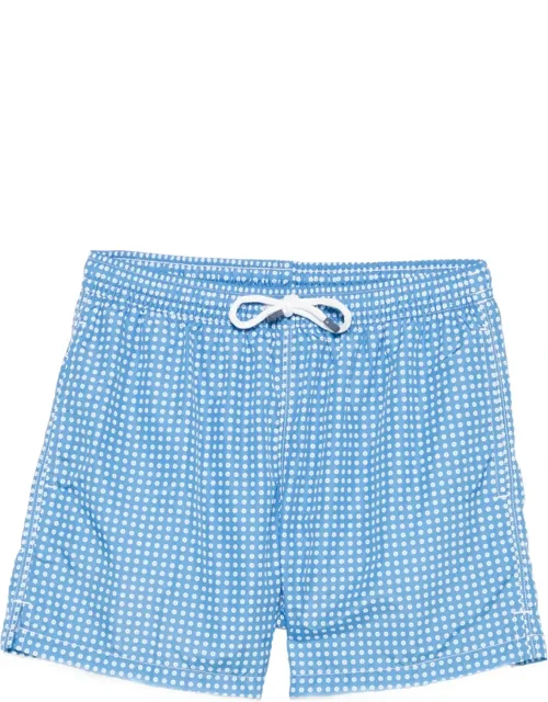 Madeira Geometric-pattern Swim Shorts