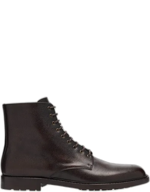 Burnished Leather Ankle Boots