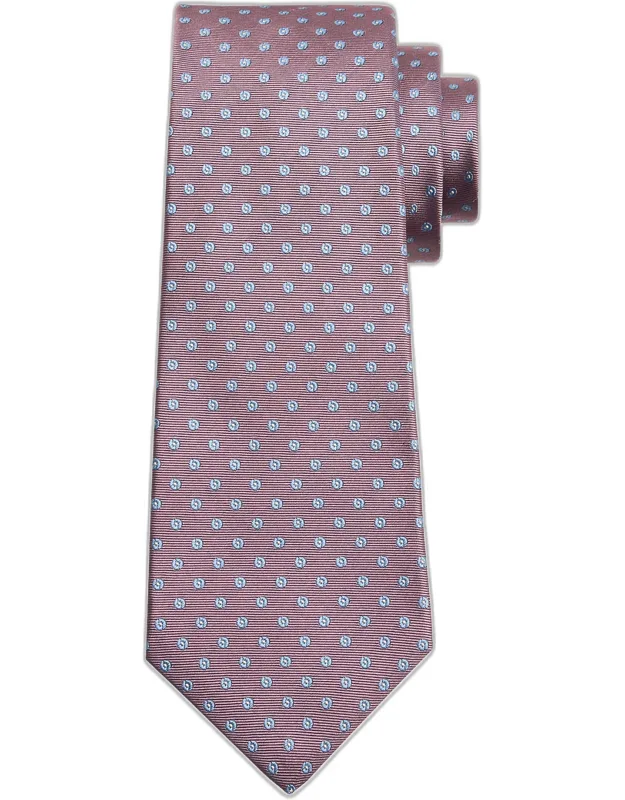 Silk Polka Dot Jacquard Seven-fold Tie