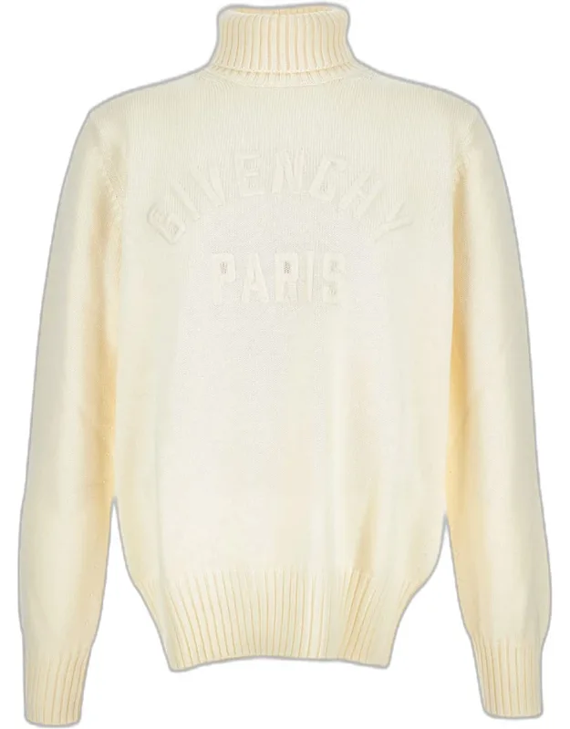 Turtleneck Sweater With High Neck And Embossed Logo