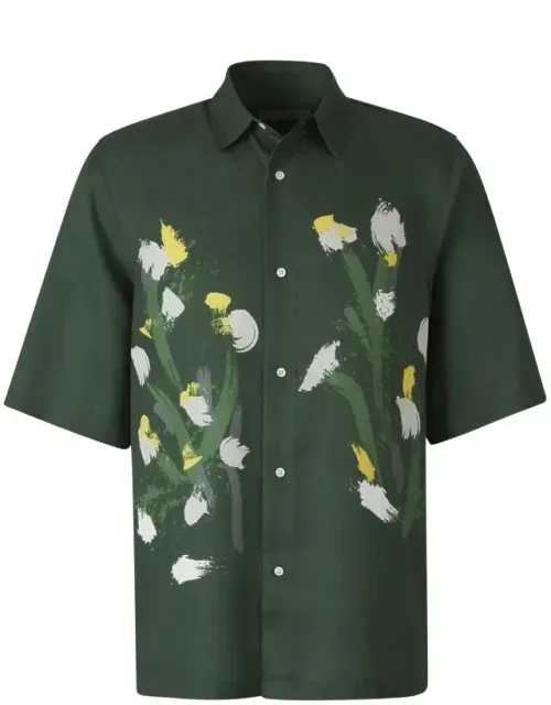 Short-sleeved Satin Shirt