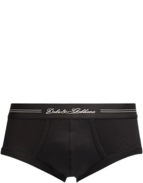 Jersey Stretch Logo Script Briefs