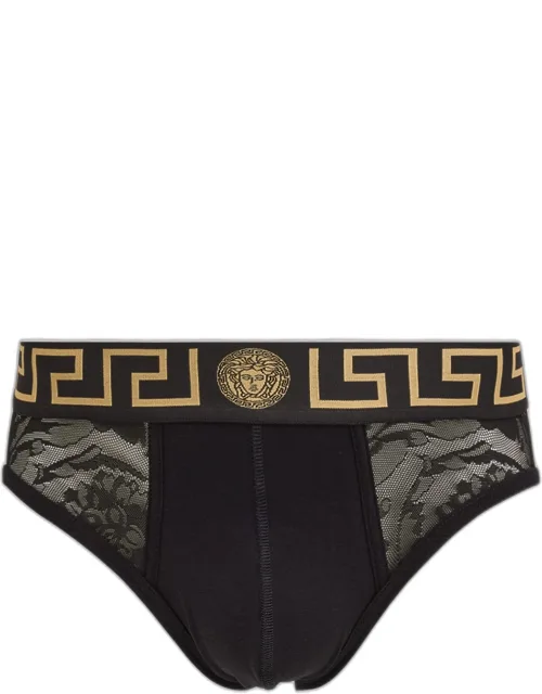 Baroque Mesh Jacquard Briefs
