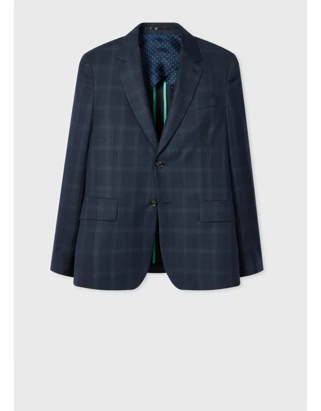 Wool Check Buggy-lined Blazer