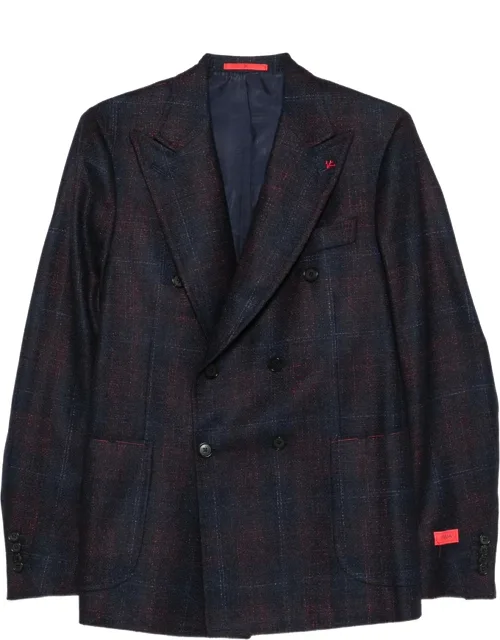 Double-breasted Checked-pattern Blazer