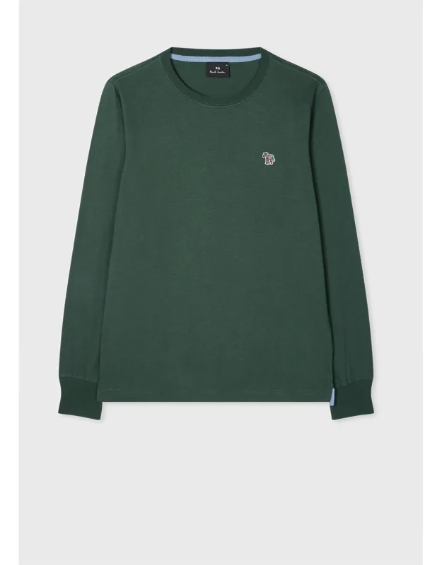 Cotton Zebra Logo Long-sleeve T-shirt