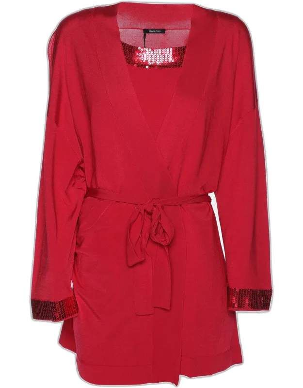 Jersey Sequined Twinset Cardigan