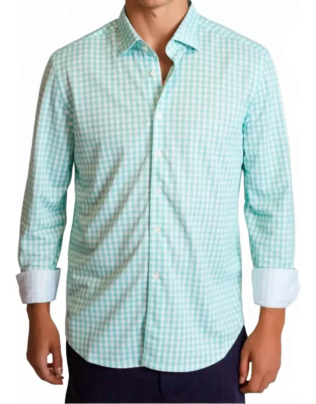 Long Sleeve Check Tech Shirt