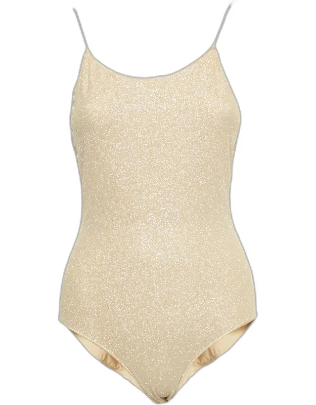 Lurex Jersey Scoop Neck Swimsuit