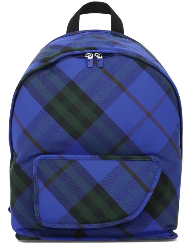 Check Nylon Backpack