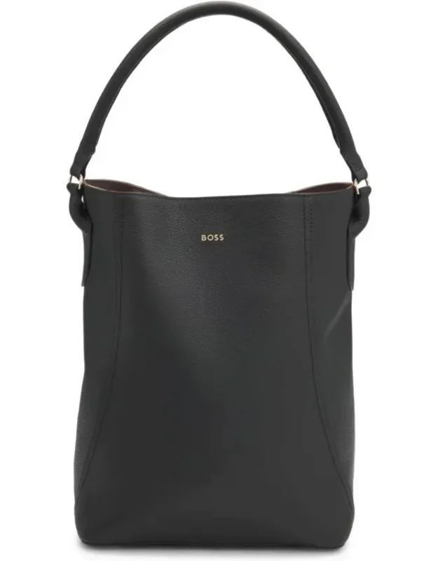 Bucket Bag In Grained Leather