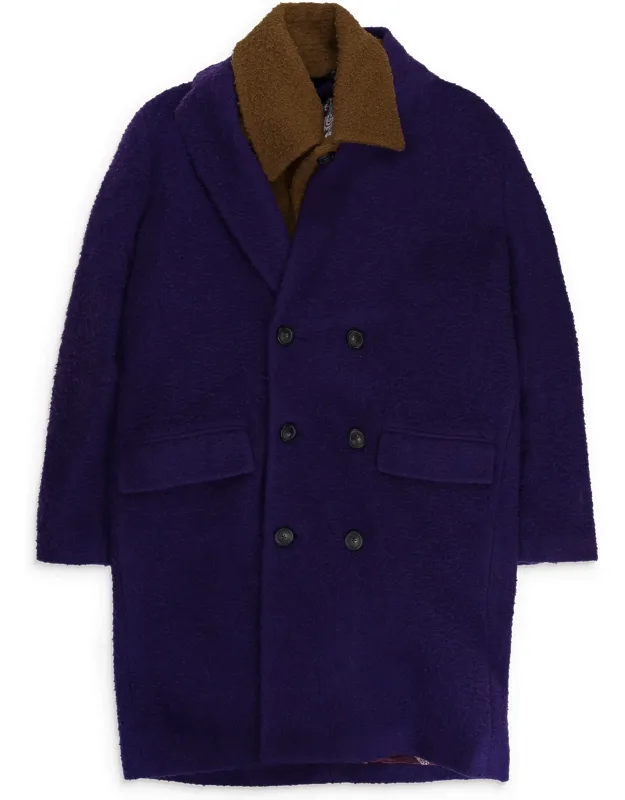 Double-breasted Fuzzy Vest Coat