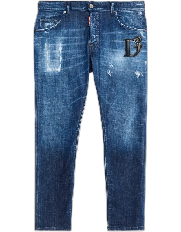 Slim Distressed Skater Jeans