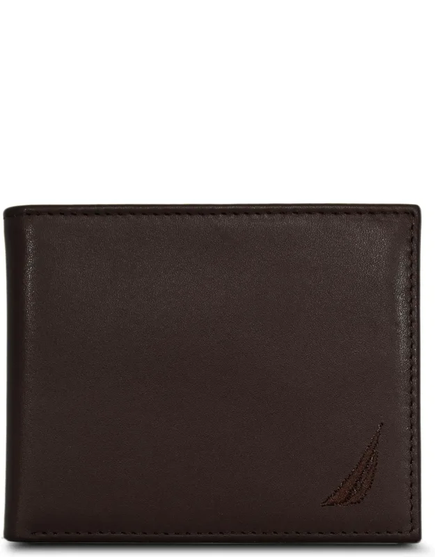 Logo Leather Bifold Wallet